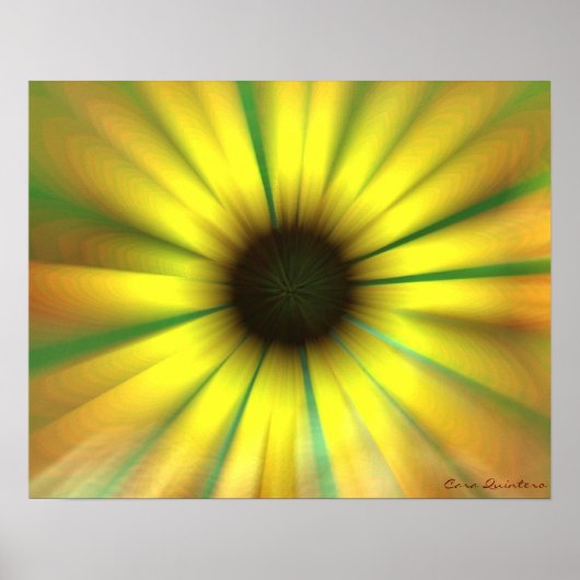 Poster de tournesol Trippy (Devant)