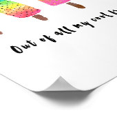 Poster De tous mes amis Cool - blanc avec noir (Coin)