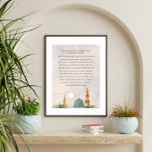 Poster de traduction française Ayatul Kursi Quran 