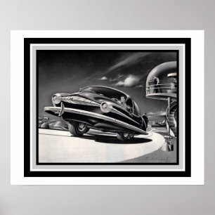 Poster de transport Retro Sci Fi 16 x 20