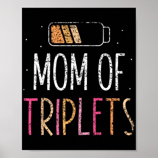 Poster De Triplets Fête des mères Maman Mère Maman Mère M (Devant)
