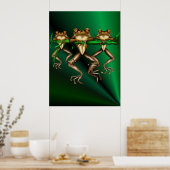Poster de trois grenouilles (Cuisine)
