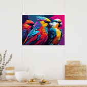 Poster de trois perroquets (Cuisine)