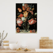 Poster de tulipes et d'arrangements floraux Rose (Cuisine)