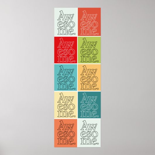 Poster de typographie 'Awesome' (Devant)