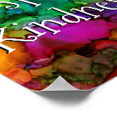 Poster de typographie couleur Inspirer gentillesse (Coin)