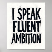 Poster de typographie d'Ambition Fluente (Devant)