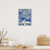 Poster de typographie de New York (Cuisine)