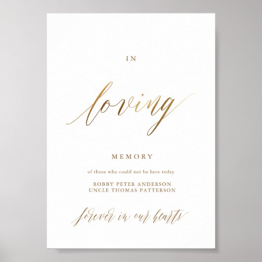 Poster de typographie de script Gold Elegant (Devant)