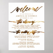 Poster de typographie de script Gold Elegant (Devant)