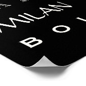 Poster de typographie des villes italiennes (Coin)