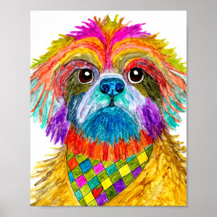 Poster de Tzu Shih 8"x10" joli et coloré