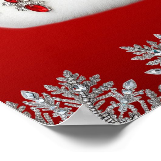 Poster de vacances Red Santa Hat (Coin)