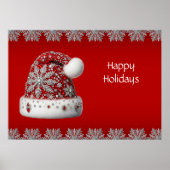 Poster de vacances Red Santa Hat (Devant)