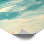 Poster de vacances vintage Beach : Blonde Pin Up (Coin)