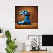 Poster de valeur mat pour Steampunk Elephant Boot (Bureau à domicile)