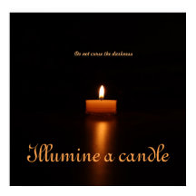 Poster de valeur Papier-Illumine une bougie