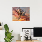 Poster de valeur Sunset Pegasus 24"x20", options d (Bureau à domicile)