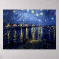 Poster de Van Gogh Starry Night Over Rhone
