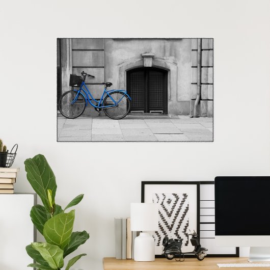 Poster de vélos bleu (Bureau à domicile)