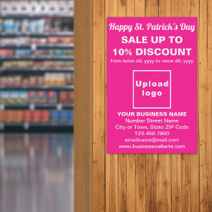 Poster de vente d'affaires Pink St. Patrick's Day