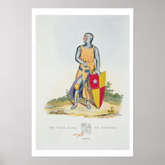 Poster De Vere, comte d'Oxford, 1280, de 'Ancient Armou (Devant)