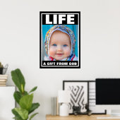 POSTER DE VIE DE FILLE DE BÉBÉ SOURIANT PRO-VIE (Bureau à domicile)