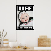 POSTER DE VIE DE FILLE DE BÉBÉ SOURIANT PRO-VIE (Cuisine)