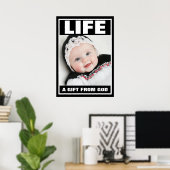 POSTER DE VIE DE FILLE DE BÉBÉ SOURIANT PRO-VIE (Bureau à domicile)