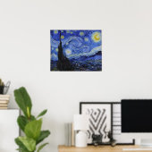 Poster de Vincent Van Gogh "Starry Night" (Bureau à domicile)