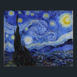 Poster de Vincent Van Gogh "Starry Night"<br><div class="desc">Une belle affiche de la belle peinture "Starry Night" du célèbre peintre impressionniste Vincent Van Gogh. "Starry Night" a été peint à l'huile sur toile à Saint-Rémy,  France en juin 1889. Ça fait un grand cadeau !</div>