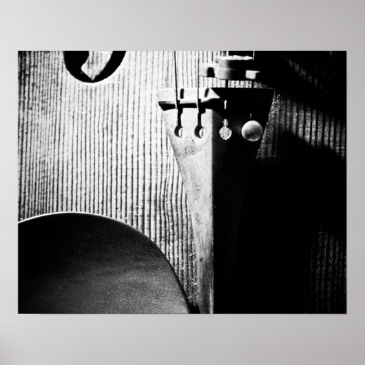 Poster de violon 20x16 - B/W (Devant)