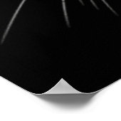 Poster de visage de chat noir bleu teint (Coin)