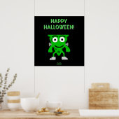 Poster de voeux d'Halloween FrankenCheese (Cuisine)