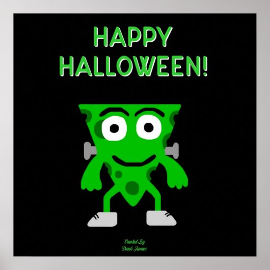 Poster de voeux d'Halloween FrankenCheese (Devant)