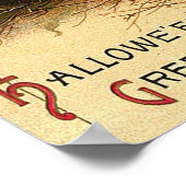 Poster de voeux d'Halloween vintage (Coin)