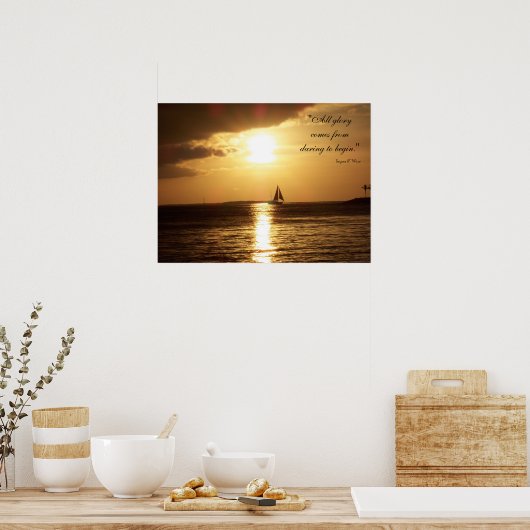 Poster de voile "Daring to Begin" (Cuisine)