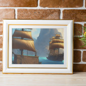 Poster de voile vintage bateau pirate