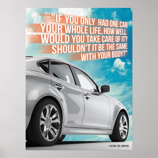 Poster de voiture Chiropratique (Devant)