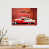 Poster de voiture classique 1955 1956 Chevy 55 56 (Cuisine)