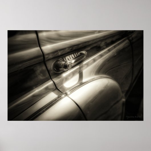 Poster de voiture classique en bois Imprimer (Devant)