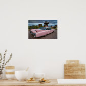 POSTER DE VOITURE CLASSIQUE ROSE (Cuisine)