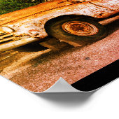 Poster de voiture classique rousty (Coin)