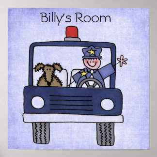 Poster de voiture de police