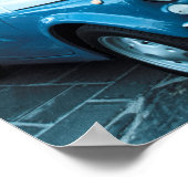 Poster de voiture de police Fiat 500, Cinquecento, (Coin)