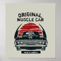 Poster de voiture musculaire
