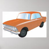 Poster de voiture Retro Tan (Devant)