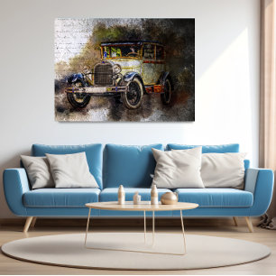 Poster de voiture Vintage Nostalgal Automotive Art