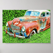 Poster de voiture Vintage Rustique (Devant)