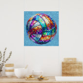 Poster de volley-ball Disco (Cuisine)